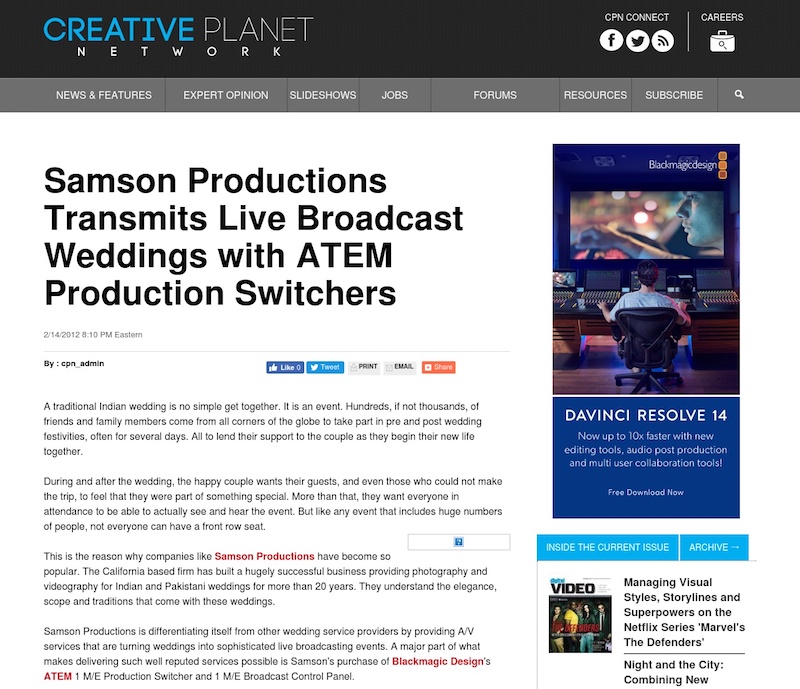 samson productions, indian wedding, indian wedding photography, live broadcast