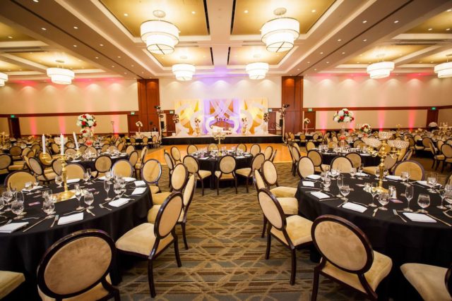 Magenta, Maroon and Gold Sheraton Fairplex Wedding Reception | Samson ...